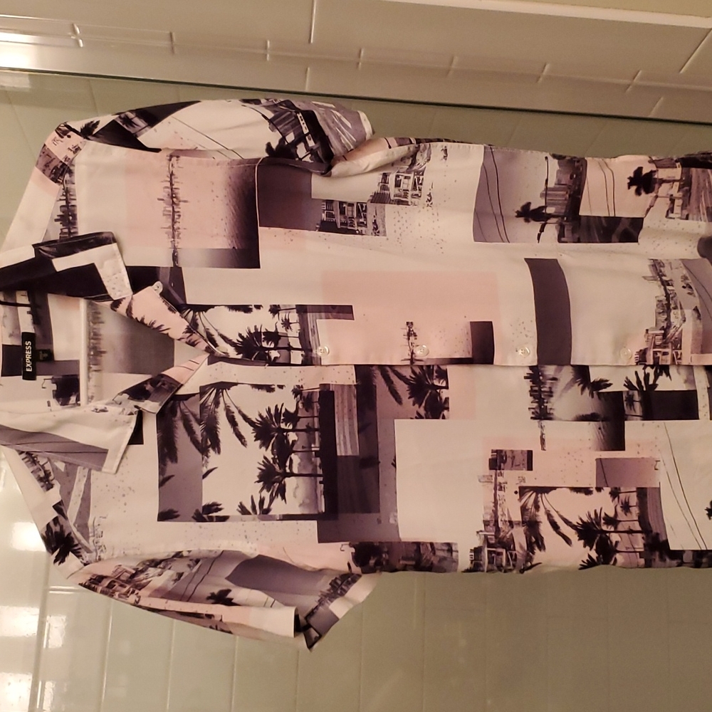 Express print button-down